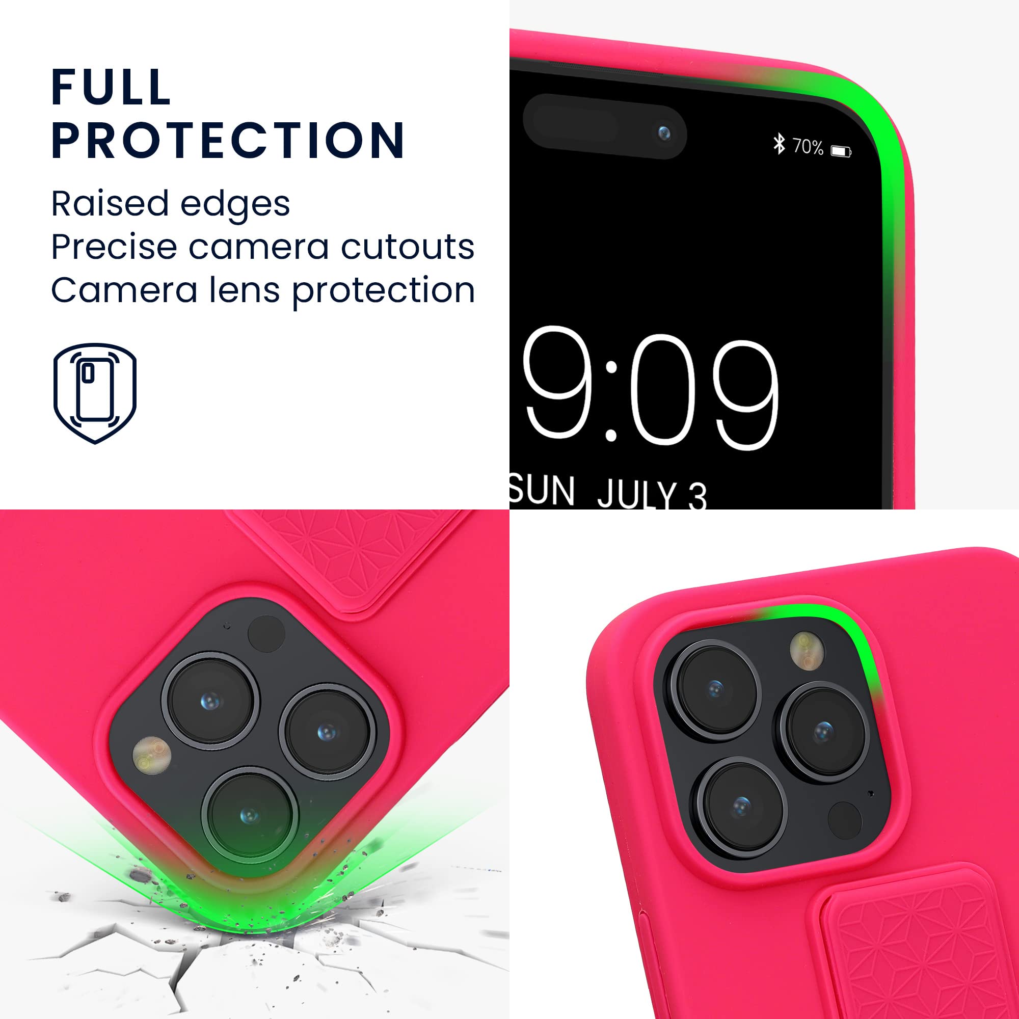 Coque Antichoc Renforcée Noire Pour IPhone 14 Pro Max Avec Support Doigt Odeydo - Neuf