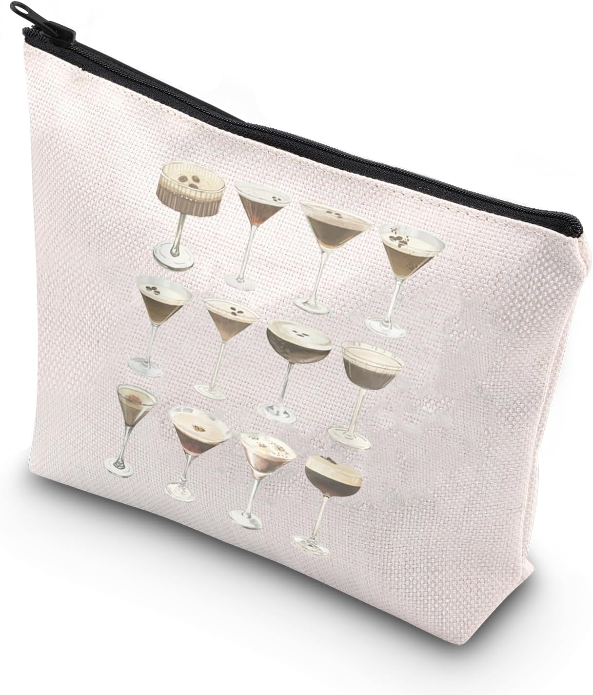 WCGXKO Espresso Martini Gift Espresso Martini Bachelor Bachelorette Party Zipper Pouch Makeup Bag (Espresso Martini Bag)