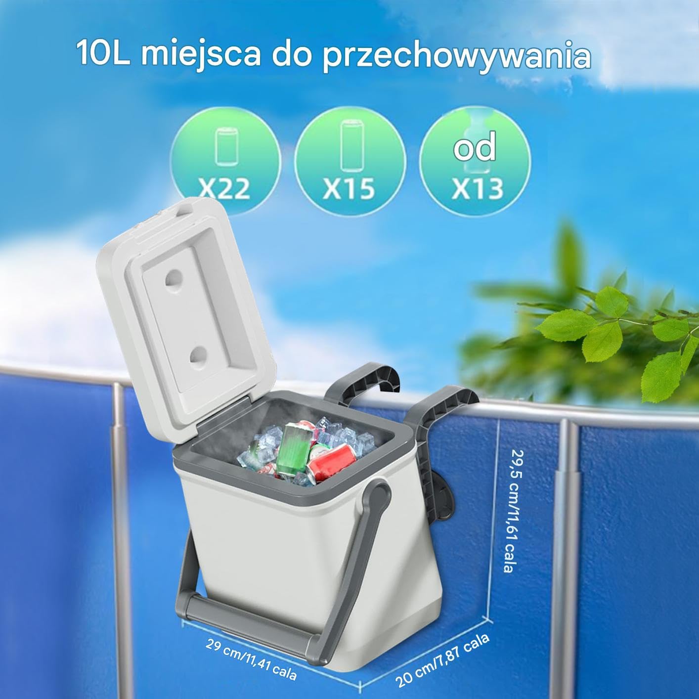Chłodziarka Basenowa Termoizolowany Sztywny Pojemnik Chłodzący O Dużej