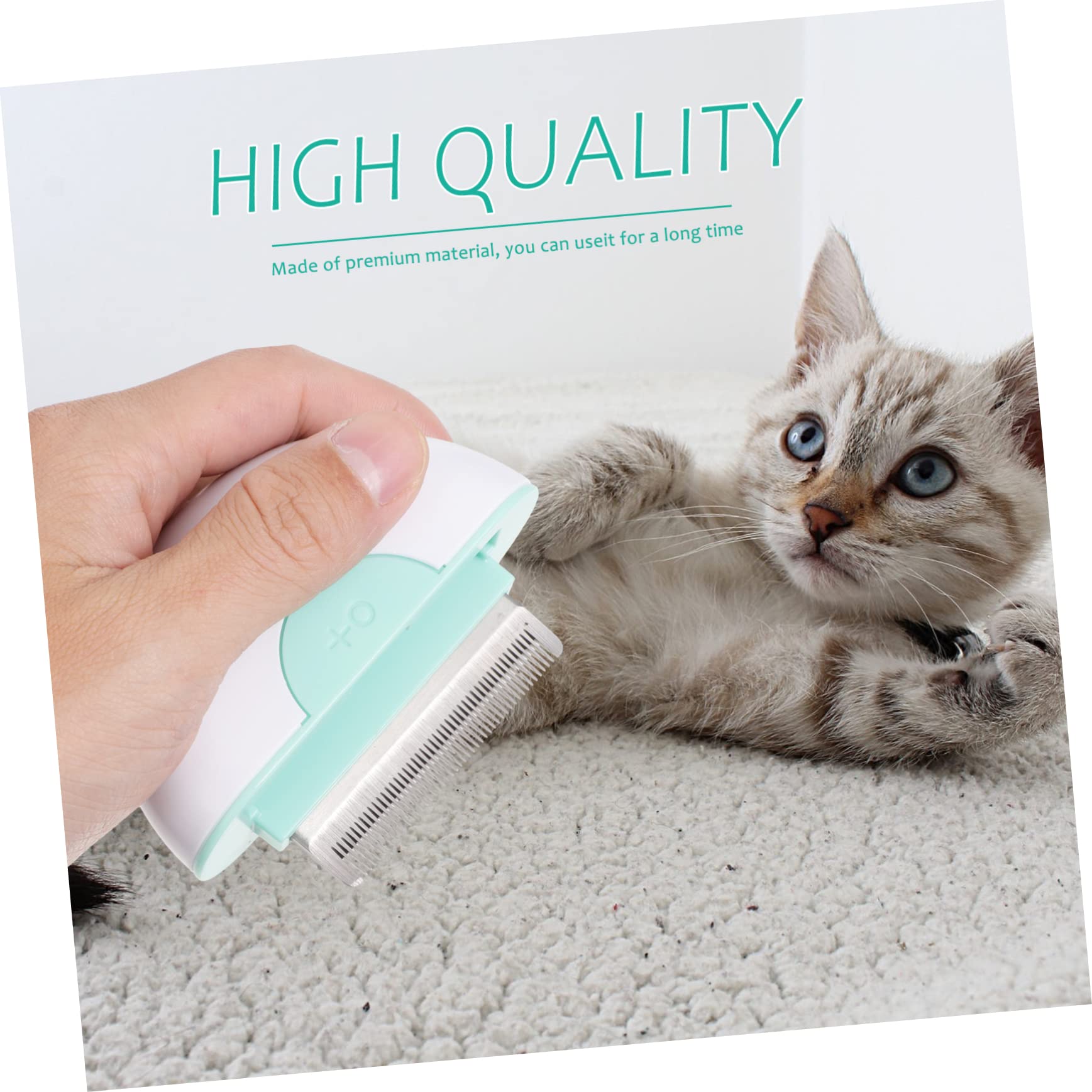 ifundom Cat Hair Comb Grooming Tool for Cats Lightweight and Comfortable Grip Removes Loose Hair Tangles Dander