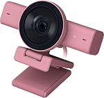 Razer Kiyo V2 Streaming Webcam: 4K 30 FPS, 1080p 60 FPS - AI Powered Auto-Framing - Built-in Microphone - Ultrawide Angle Lens - Privacy Cover - Works with OBS, Xsplit, Discord, Zoom, Teams - Pink