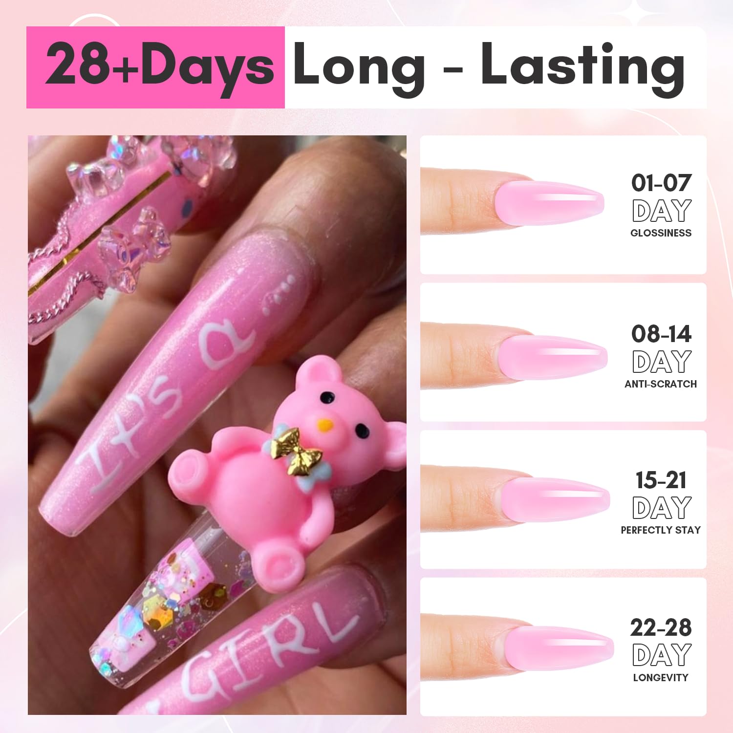 Makartt Poly Nail Gel 50ml - Extension Gel Farben Nägel UV Aufbaugel und Nagelverlängerung Gel für Starter Nageldesign DIY Maniküre Geschenk, Calla Lily