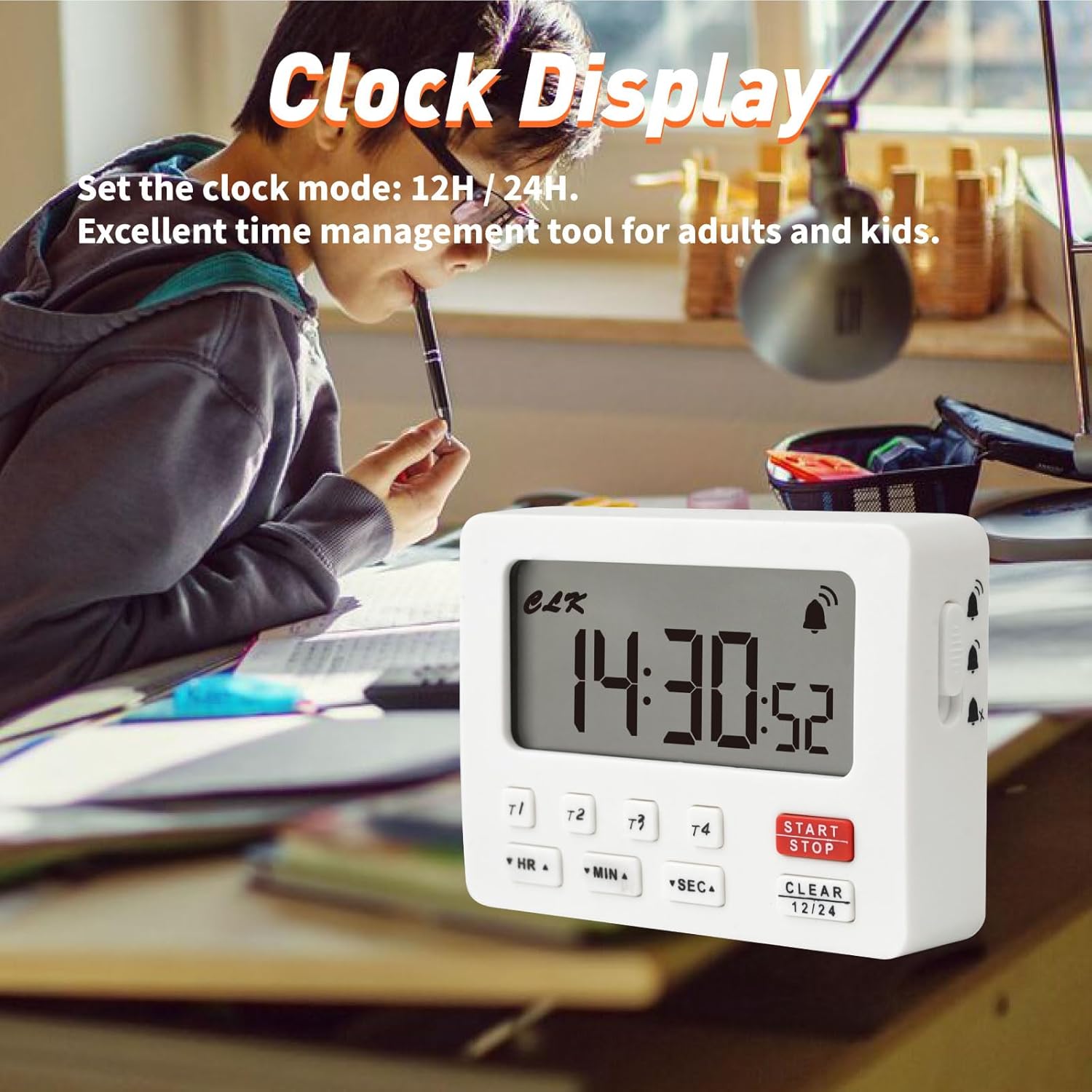 Timer displaying current time in clock mode