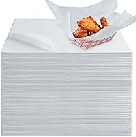 Vista 14 de (250 unidades) Hojas de papel encerado blanco de 12 x 12 pulgadas para alimentos, revestimientos de cestas, cuadrados para sándwich, envolturas