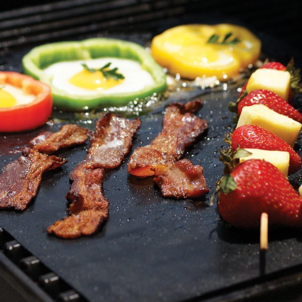 Heavy Duty BBQ Grilling Tools Set - Professional Grade 18" Long Stainless Steel 4-Piece Barbecue Grill Kit includes Over Sized Spatula, Fork, Tongs & BBQ Mat - Perfect BBQ Gift For Your BBQ Lover