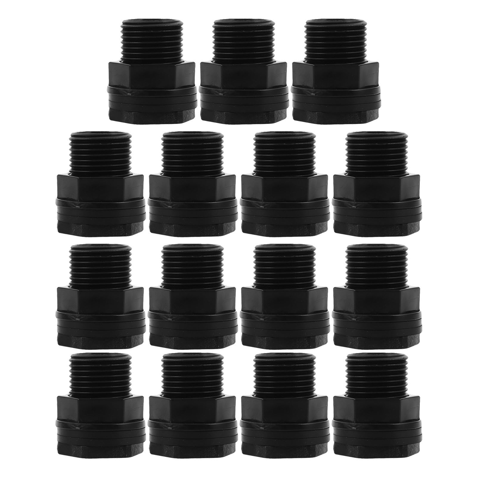 DOITOOL Adaptador de Manguera para Tanque de Agua (15 Unidades): 1/2'' NPT x 3/4'' GHT, Conector rápido para reparación de tuberías de Agua y Aplicaciones de jardín al Aire Libre.