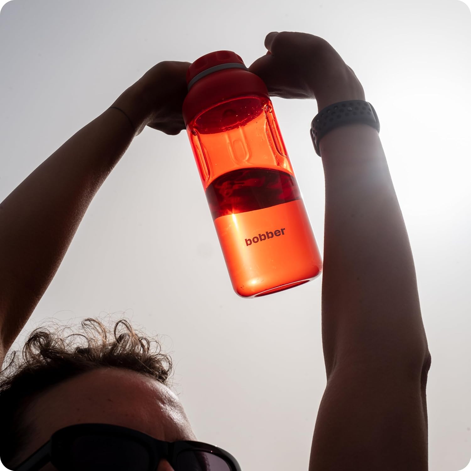 BOBBER 30 oz Tritan Water Bottle with Strainer for Fruit & Ice, Premium Quality — BPA Free, Dishwasher Safe & Leak Proof, Reusable Wide Mouth Plastic Water Bottle — Large, Refillable, Light (Red) - Image 7