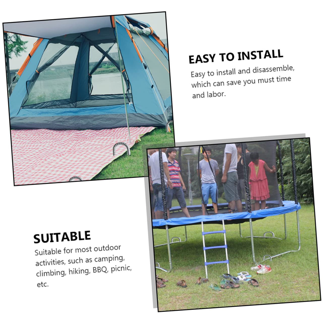 OHPHCALL 4Pcs Galvanized Steel Tent Stakes for Camping Heavy Duty Ground Nails for Canopy Fixing Lightweight and Portable Shaped Pegs for Outdoor Activities