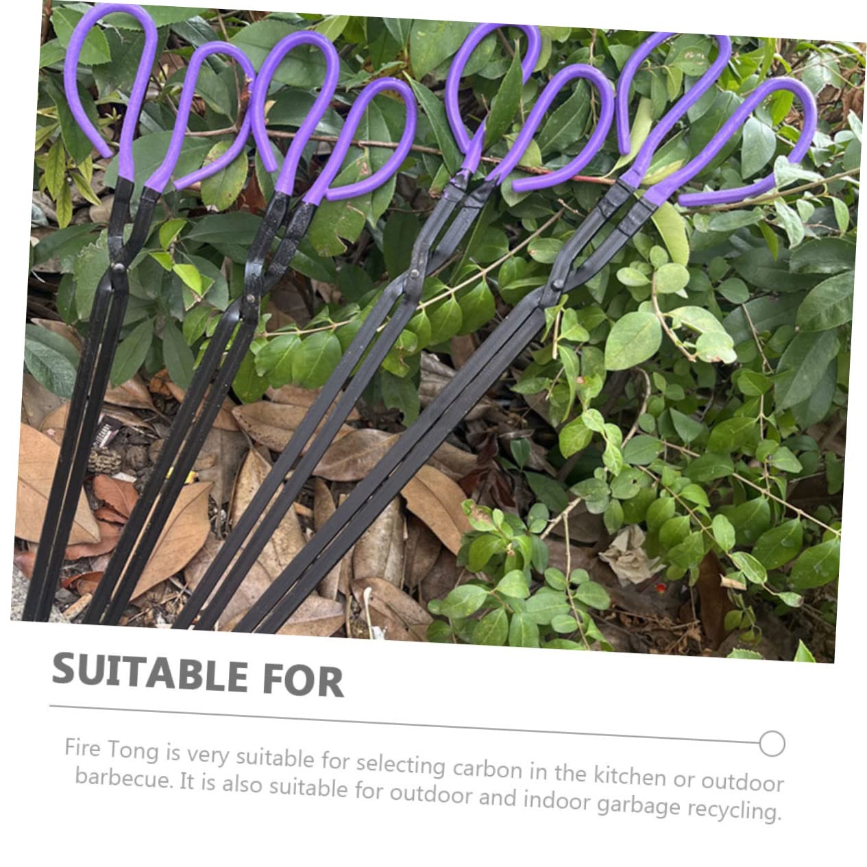 Pinza per Carbone in Ferro Nera 2 Pezzi per Uso Domestico e Outdoor | Clip per Rifiuti e Braci, Portatile e Pratica, Accessorio per Raccolta e Presa Rapida