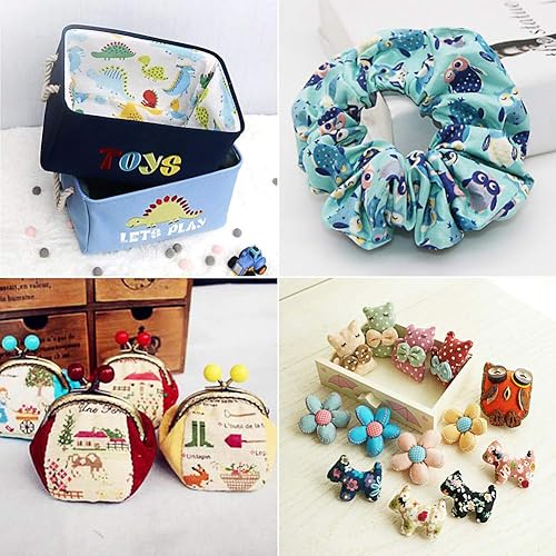 Miniatura 7 de Paquete de 8 piezas de tela de algodón superior de 19.69 x 19.69 pulgadas (19.7 in x 19.7 in), sábanas cuadradas precortadas para patchwork costura