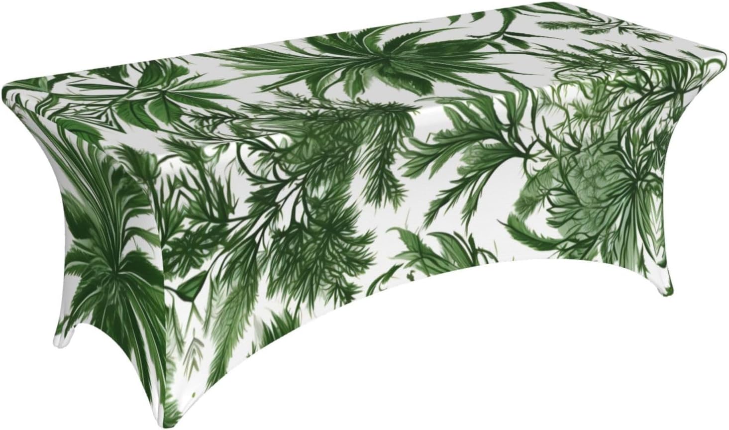 Flowering Herbs and Herbaceous Plants Print Table Cover Rectangular Tablecloth for 6-Foot Tables for Wedding Banquets Outdoor