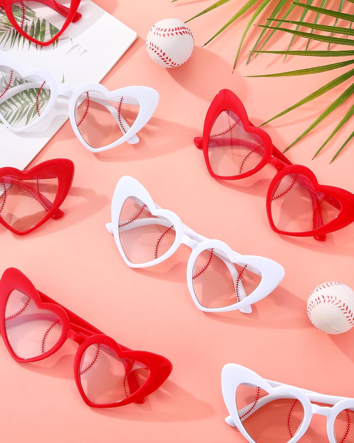 12/24 Pcs Sport Party Favors Baseball Soccer Softball Sunglasses for Adult Sport Events Team Gifts Photo Booth Props