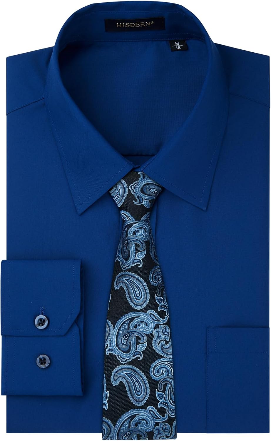 Enlision Mens Dress Shirts Long Sleeve Button Down Shirt for Men Regular Fit Business Casual Shirt and Tie Sets for Wedding