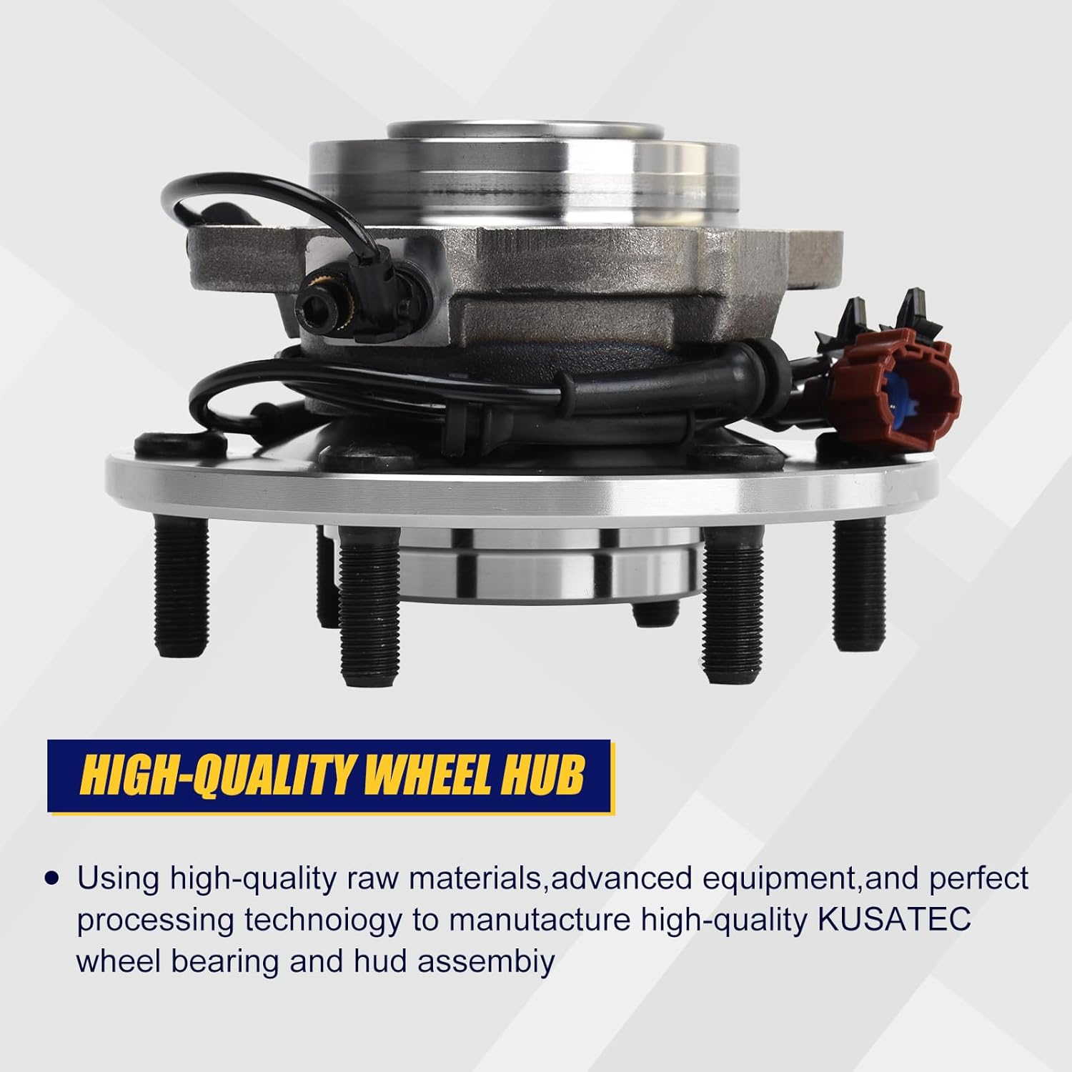 KUSATEC 541004 Rear Wheel Bearing and Hub Assembly Compatible with 2004-2010 Infiniti QX56, 2005-2012 Nissan Armada 2004 Pathfinder Armada, 6 Lug Bolts w/ABS