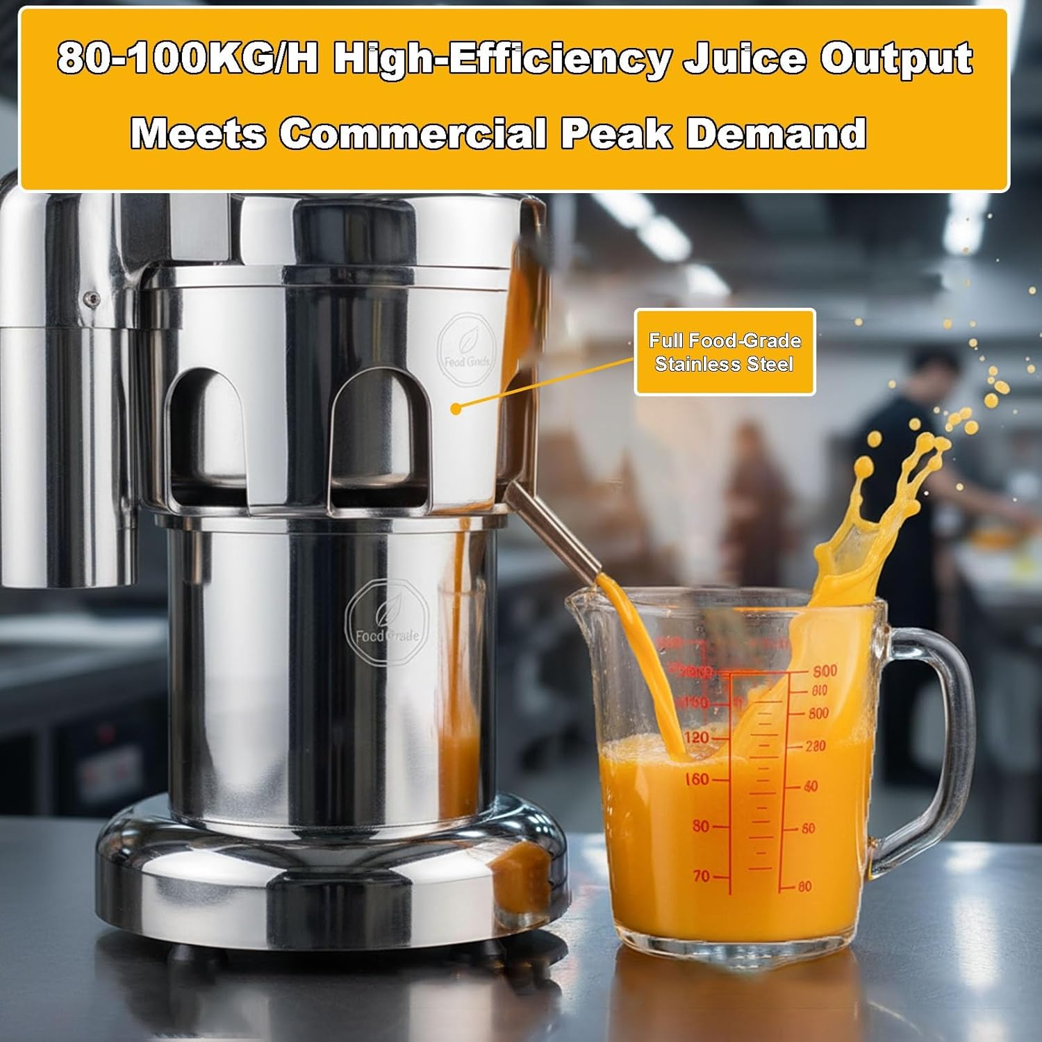 Lemon Squeezer, 550W Electric Juice Extractor, High-Speed Centrifugal Juicer, Commercial Juicer with Auto Residue Separation for Lemon & Fruit Juicing