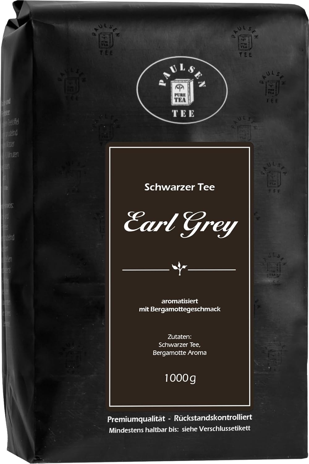 Earl Grey 1000g, Paulsen Tee, Thé noir, qualité premium, contrôlé aux résidus