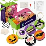 yuegool 6PCS Punch Needle Coasters Kit,Easy DIY Punch Needle Embroidery Kit for Beginners Adults Including Patterns, Tools, Yarns, Hoop, Instruction, Coaster Holder Art Craft Supplies