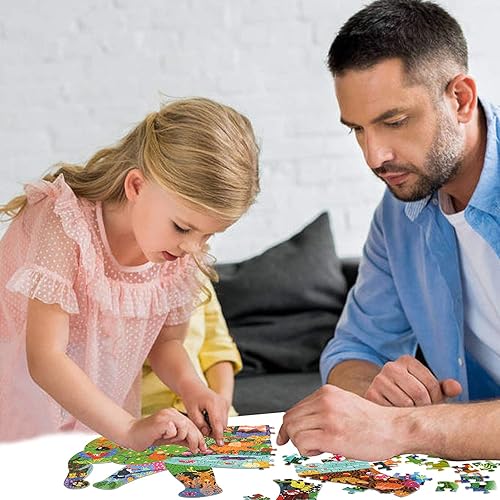 Miniatura 10 de Rompecabezas para niños de 4 a 8 años, 8 a 10 años, 50 piezas con forma de animal de ballena, rompecabezas de suelo del mundo del océano,