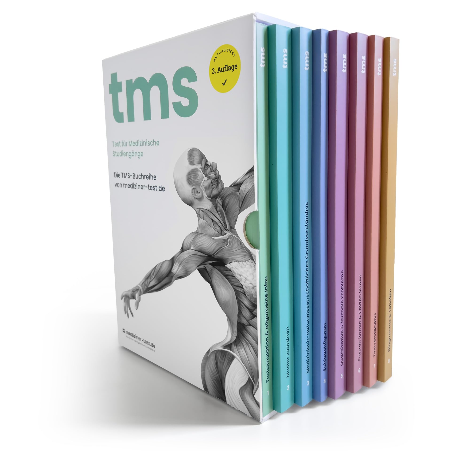 TMS Vorbereitung 2026 | Testsimulation & Übungsbücher zur Vorbereitung auf den Medizinertest | 8 Bücher, mehr als 130 Simulationen und 3.000 Aufgaben | TMS-Buchreihe von mediziner-test.de (3. Auflage)