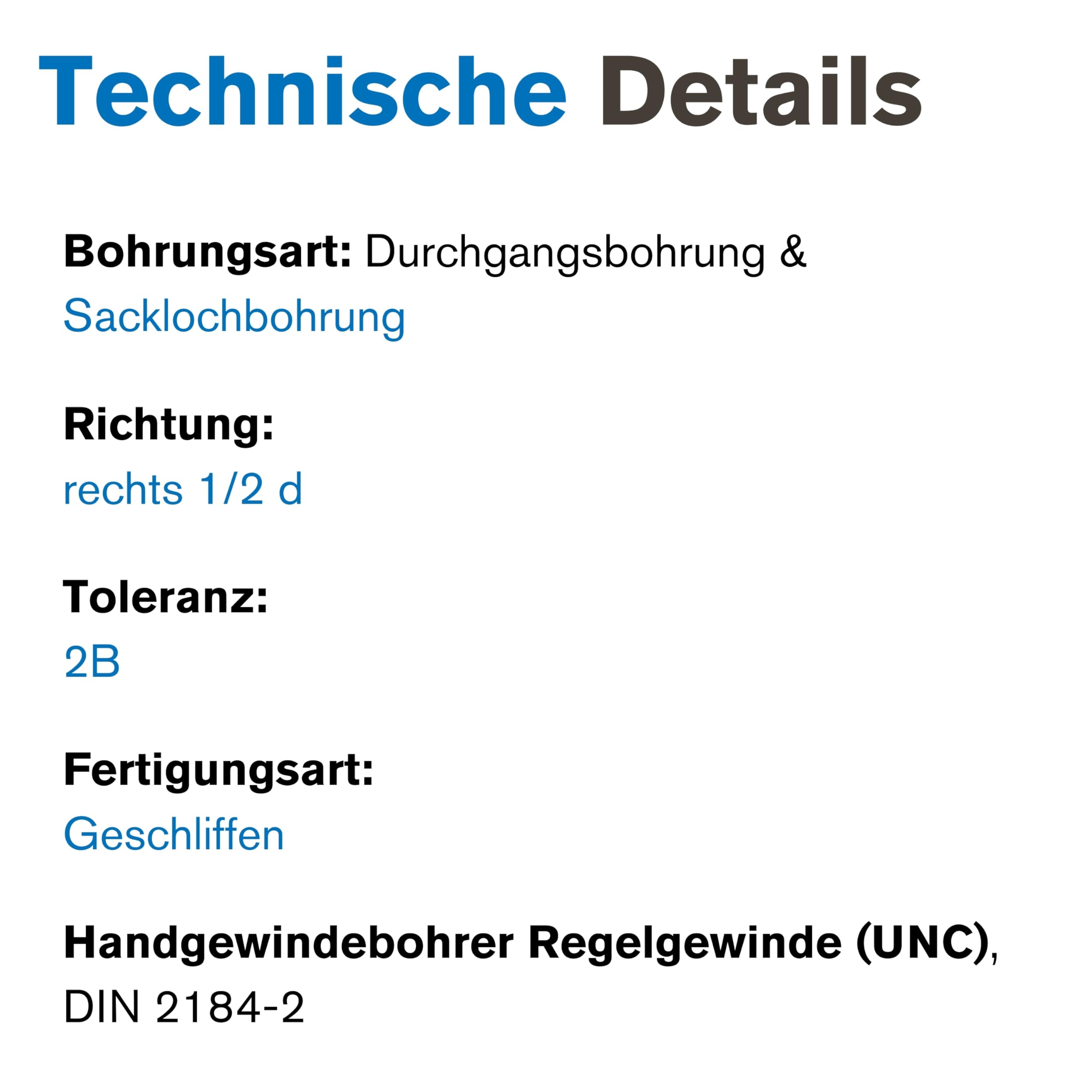 GSR PROFI Gewindebohrer Satz Zoll UNC 3/8" x 16 HSSG Stativgewinde, Geschliffen, HSSG Metallbohrer Satz, Vorschneide, Mittelschneider & Fertigschneider, Durchgangs- & Sackloch