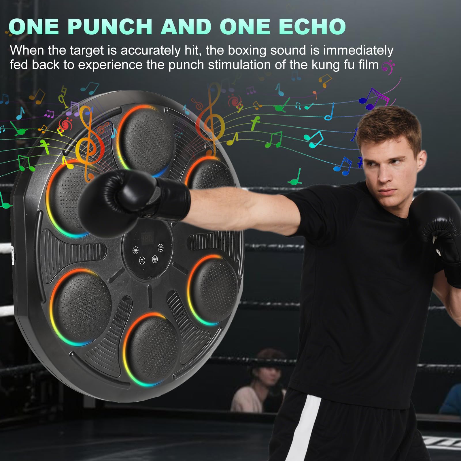 Macchina di Boxe Musicale con Bluetooth,Modello A Parete Di Boxe,12