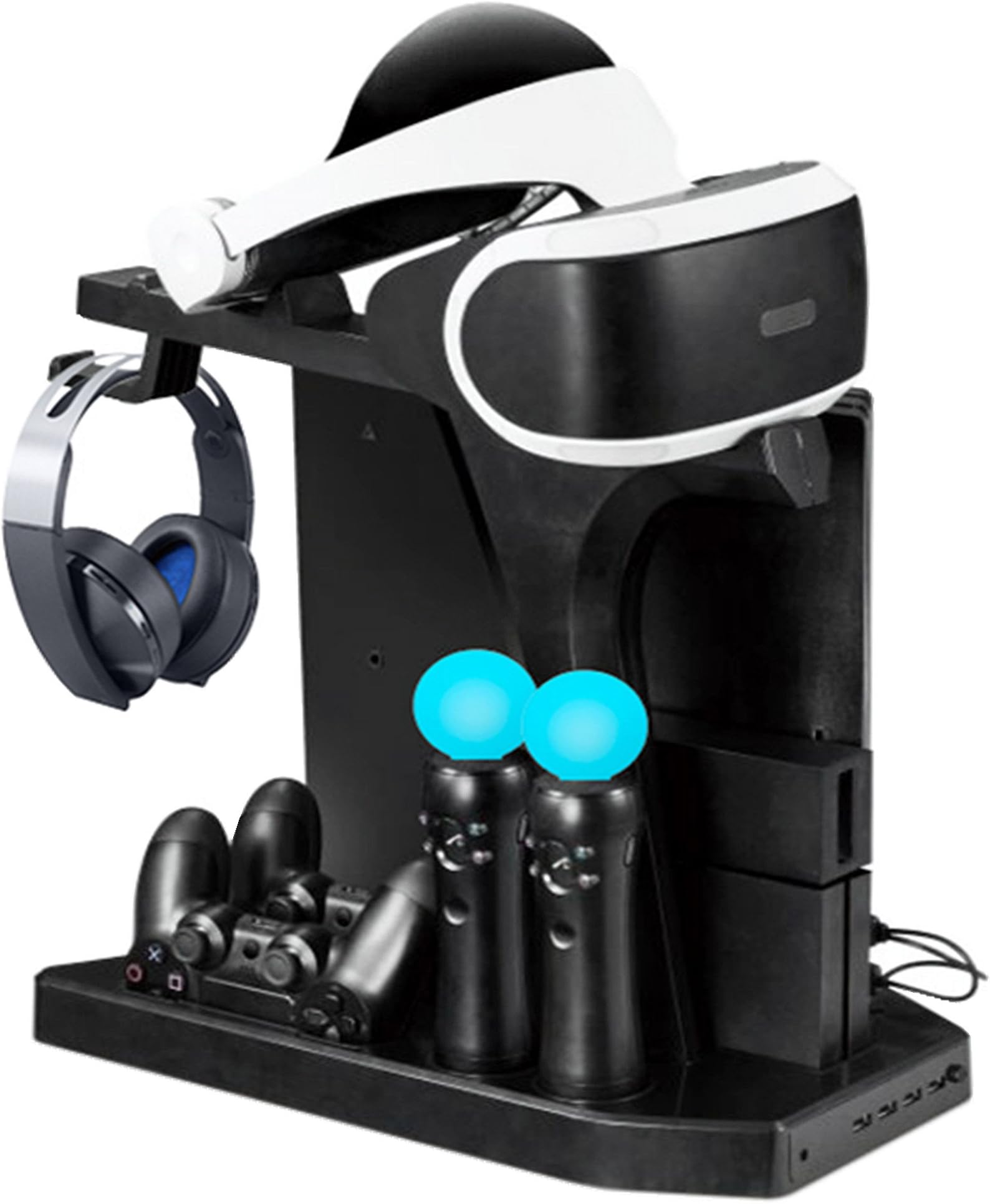Charging & Display Vertical Stand for PS VR, DOUBI Controllers Charging Station with Cooling Fan for PS4 / PS4 Pro / PS4 Slim