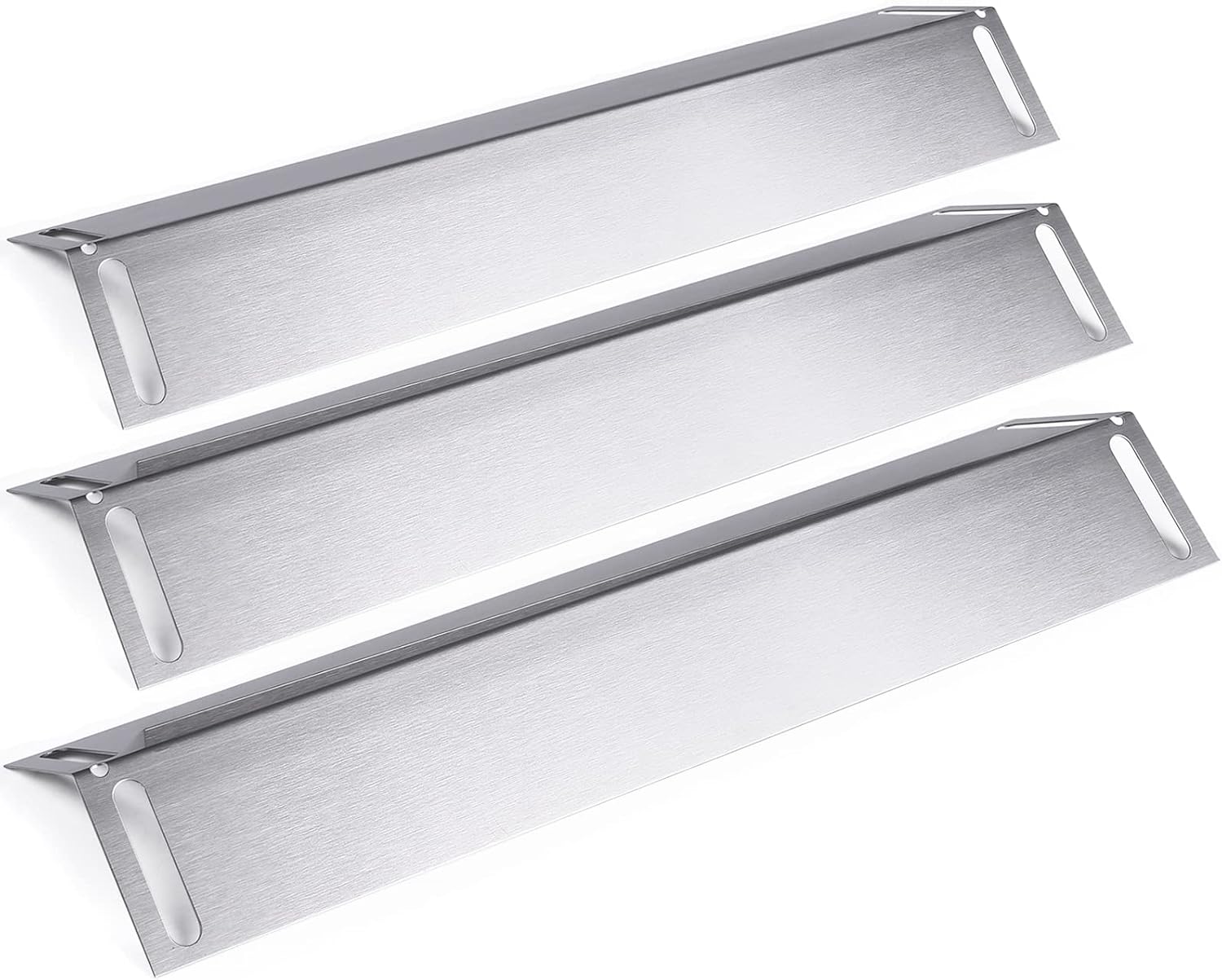 Hiorucet Grill Heat Plates for BBQ Grillware GGPL-2100, Charbroil 463714514 463210511 463724512, Uniflame GBC976W, Members Mark GR2071001-MM-00 Grills, Stainless Steel Burner Covers.(3 PCS)