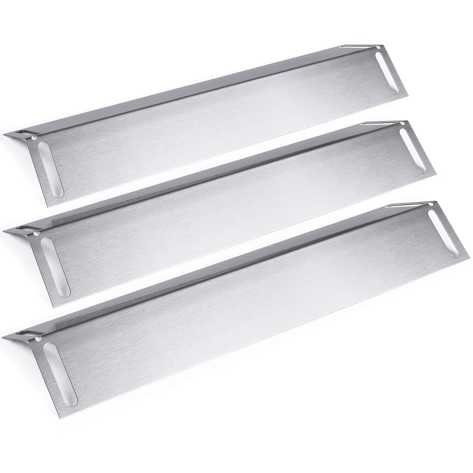 Hiorucet Grill Heat Plates for BBQ Grillware GGPL-2100, Charbroil 463714514 463210511 463724512, Uniflame GBC976W, Members Mark GR2071001-MM-00 Grills, Stainless Steel Burner Covers.(3 PCS)