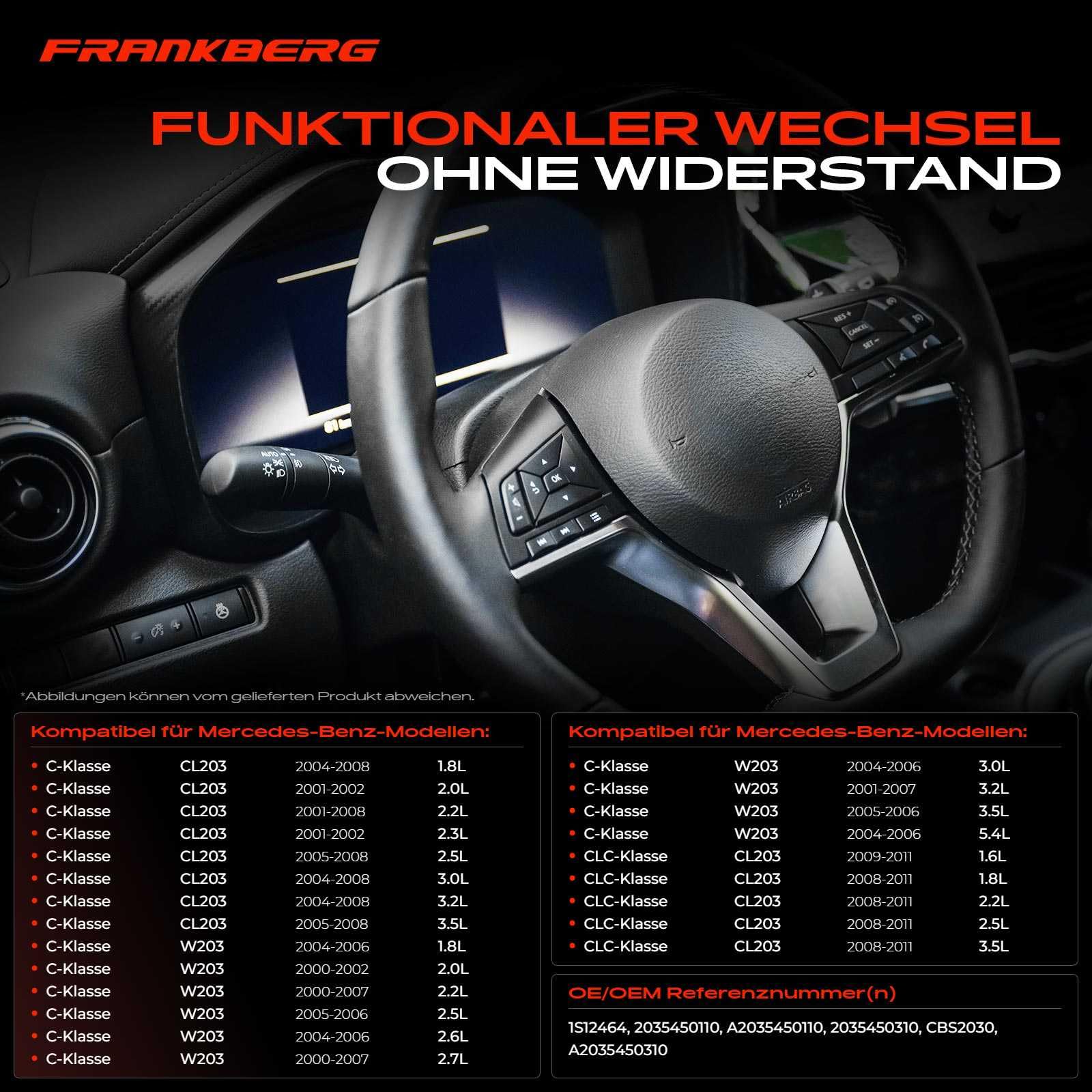 Frankberg Kombischalter Lenkstockschalter 6-Polig A2035450110