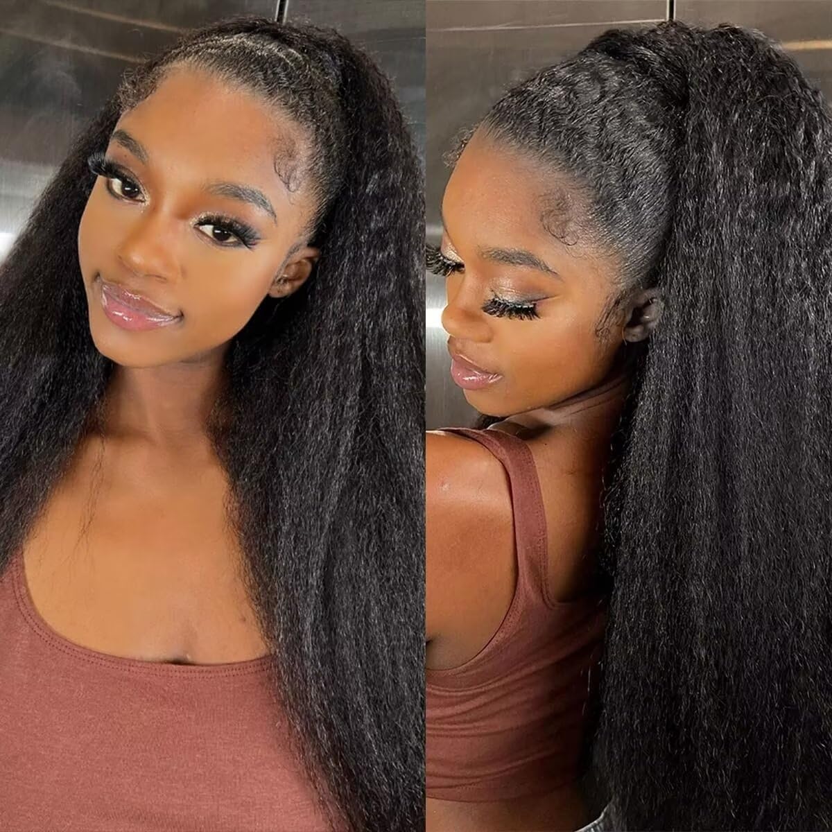 20 Inch Brazilian Human Hair Bundles 100% Unprocessed Virgin Kinky Straight Human Hair Bundles Yaki Straight Hair Bundles Single One Bundles Human Hair Kinkys Straight Bundles 95-100g / bundle - Image 2
