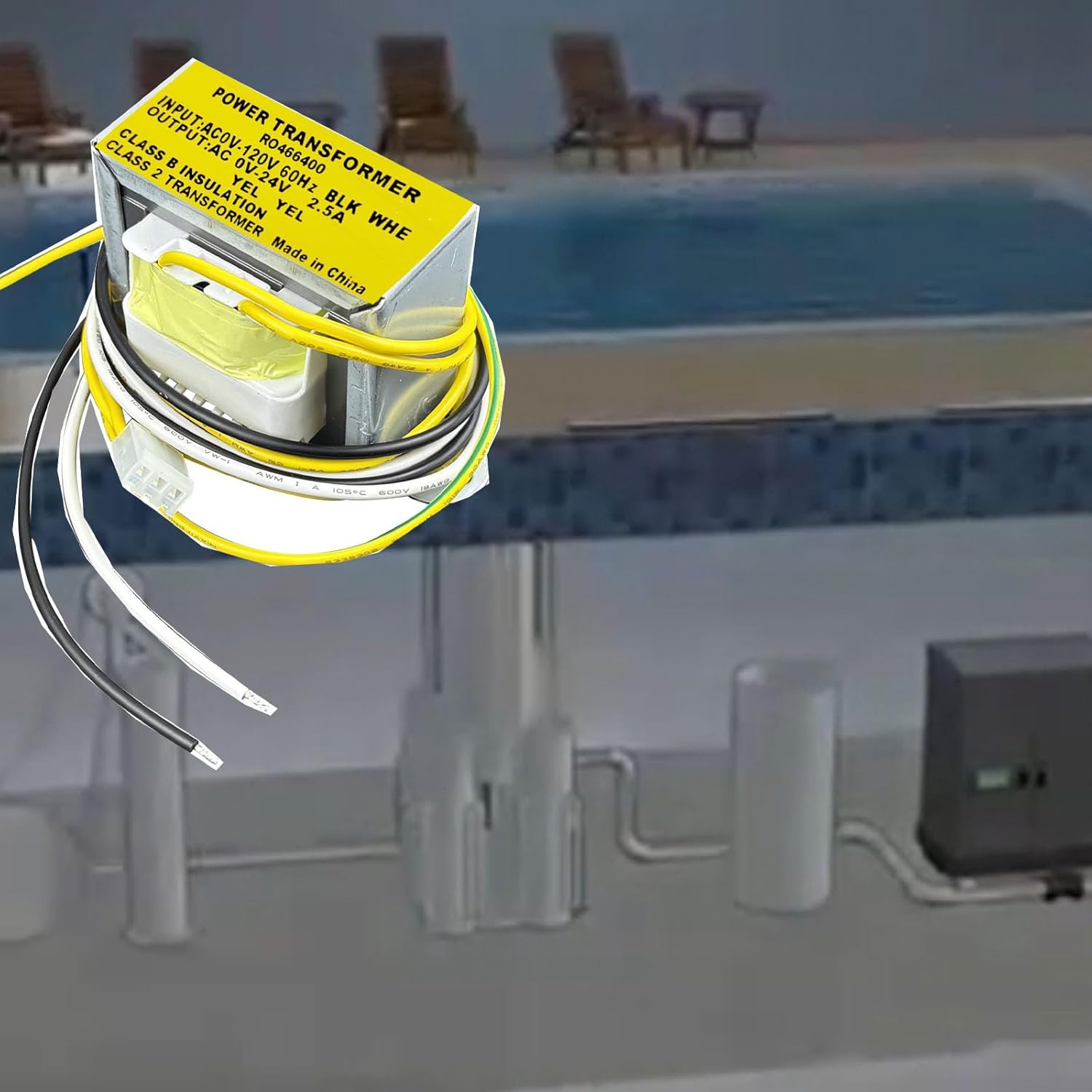 Model R0466400 Intellichlor TransformerReplacement, 120V to 24V for Select Zodiac AquaLink and AquaSwitch Pool and Spa Control Power Centers Systems Lawn Sprinkler, Controller for Most Models
