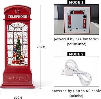 Amazon.co.jp: DANVON 11インチ クリスマス 電話ブース スノードーム