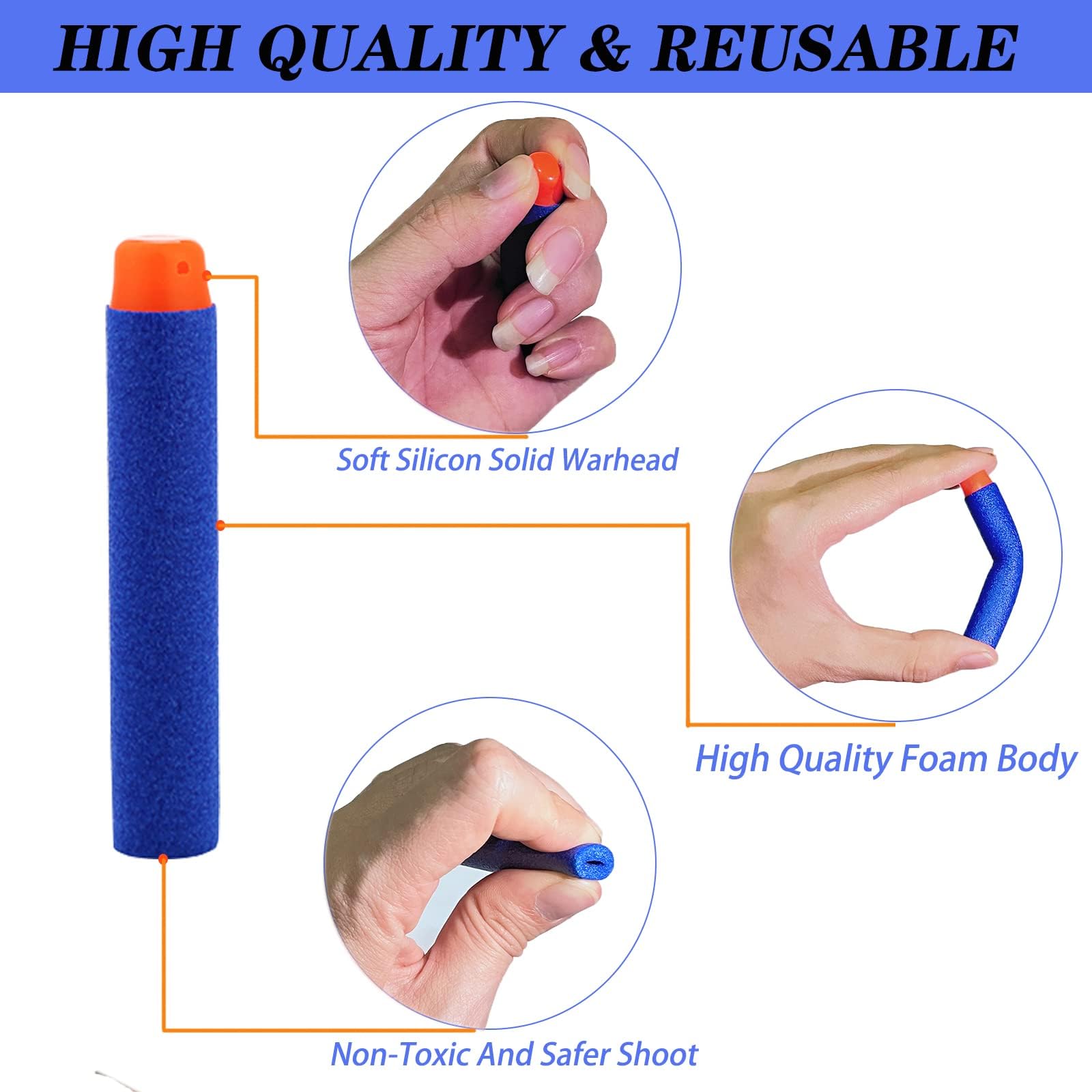 Fléchettes pour Pistolets Nerf Fortnite,Jouet Bullets Refill Darts Foam Convient,Fléchettes pour Pistolets Nerf Fortnite