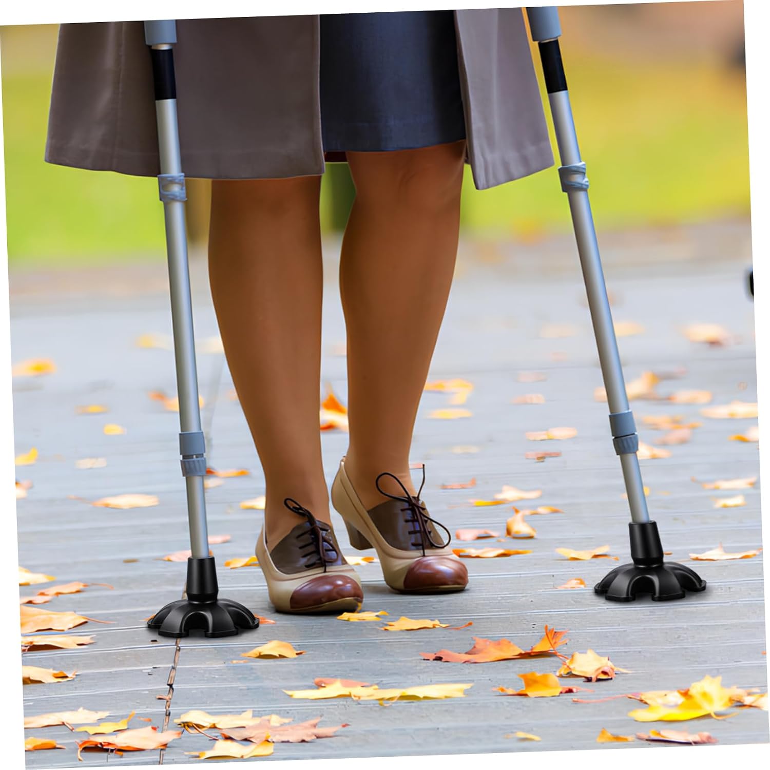 2pcs Rubber Cane Tips Non-Slip Replacement Feet for Walking Canes Easy Installation Enhanced Stability Fits Standard Models for Seniors