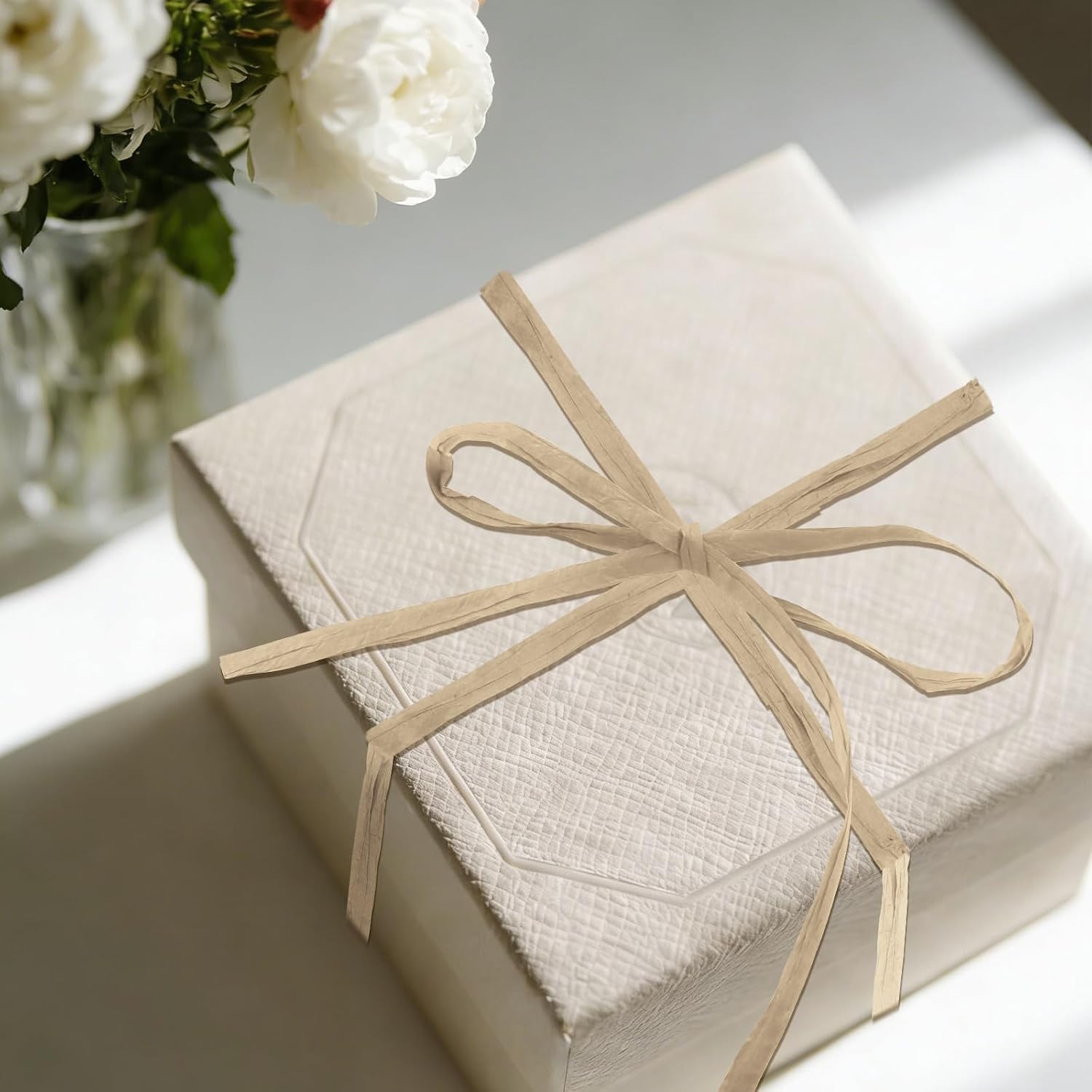109 Yards Raffia Paper Ribbon, 1/4 Inch Gift Wrap Twine