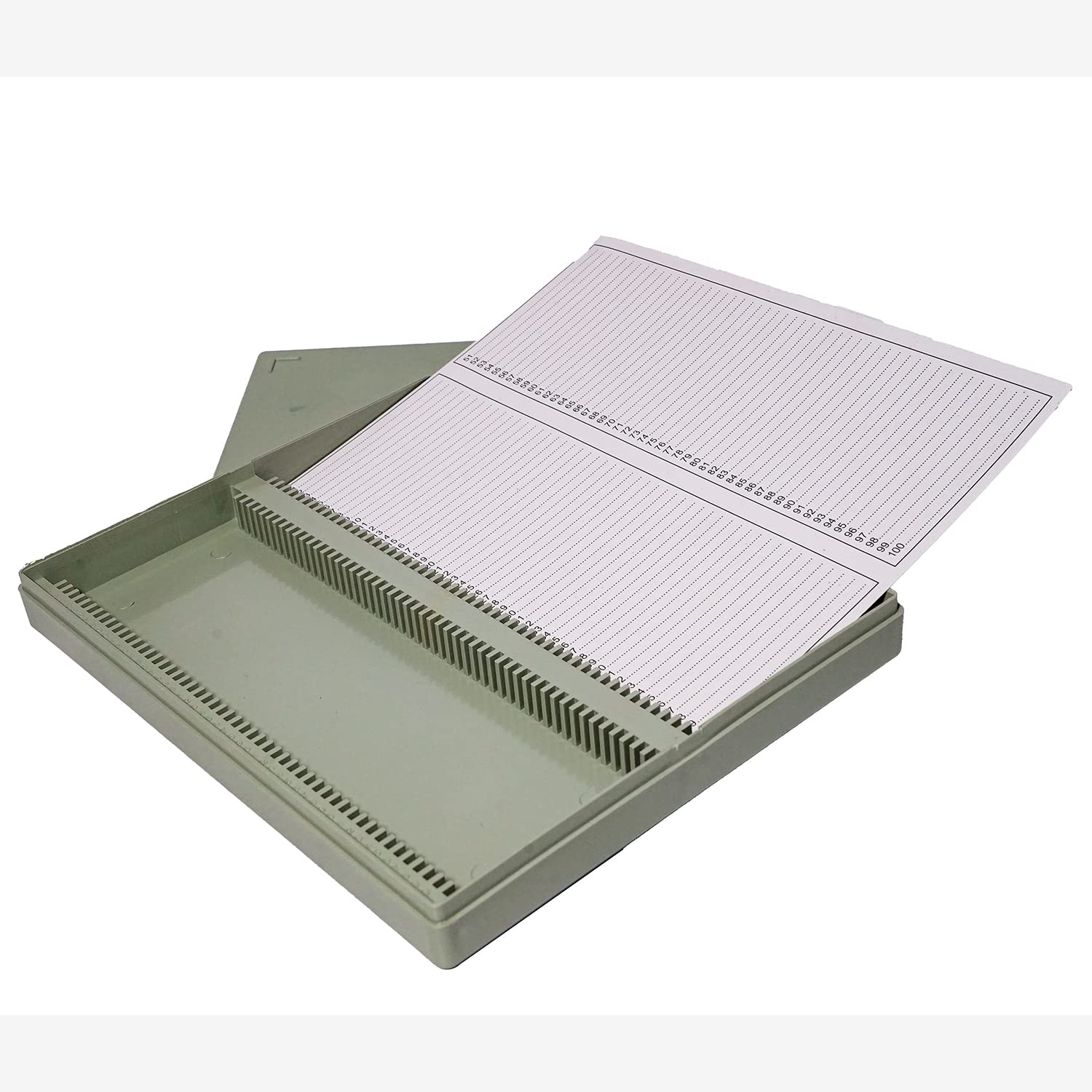 Clear & Sure Microscope Slide Box for 100 Silde Storage Plastic Box