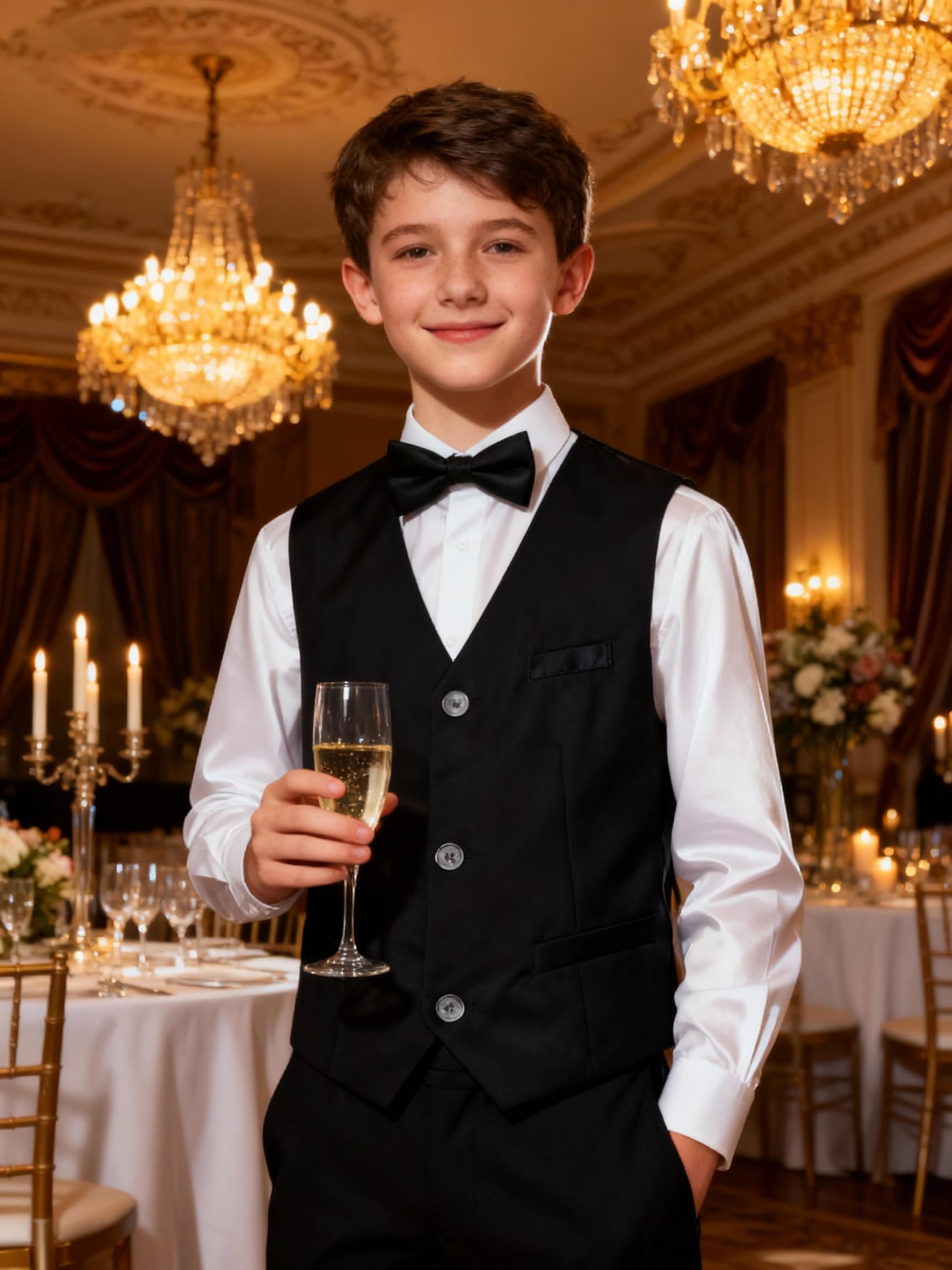 mintgreen Ragazzo Le Gilet Costume Matrimonio Classico, 7-13 Anni