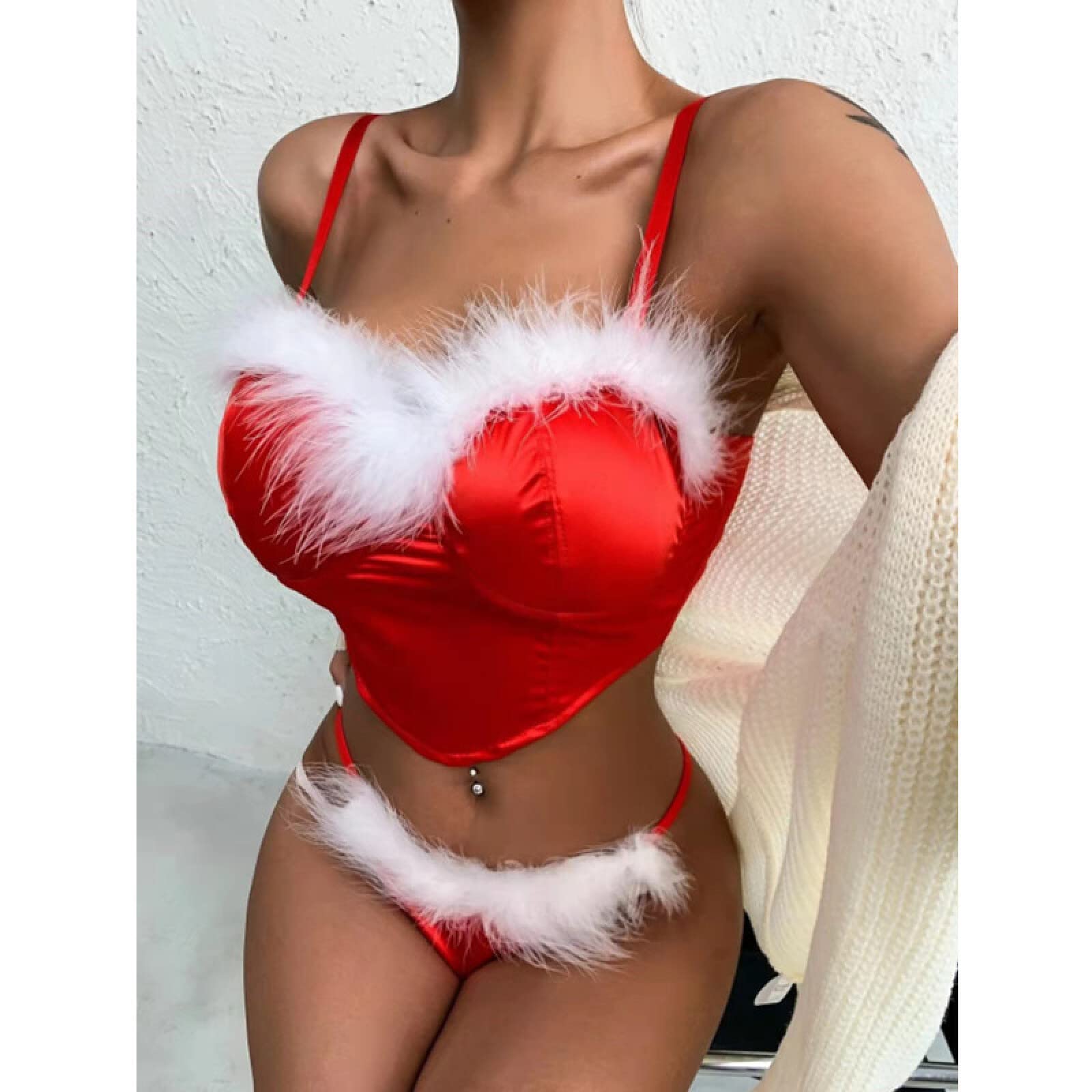 Intimo Scavato Temptation Christmas Elk Peluche Cosplay Uniforme
