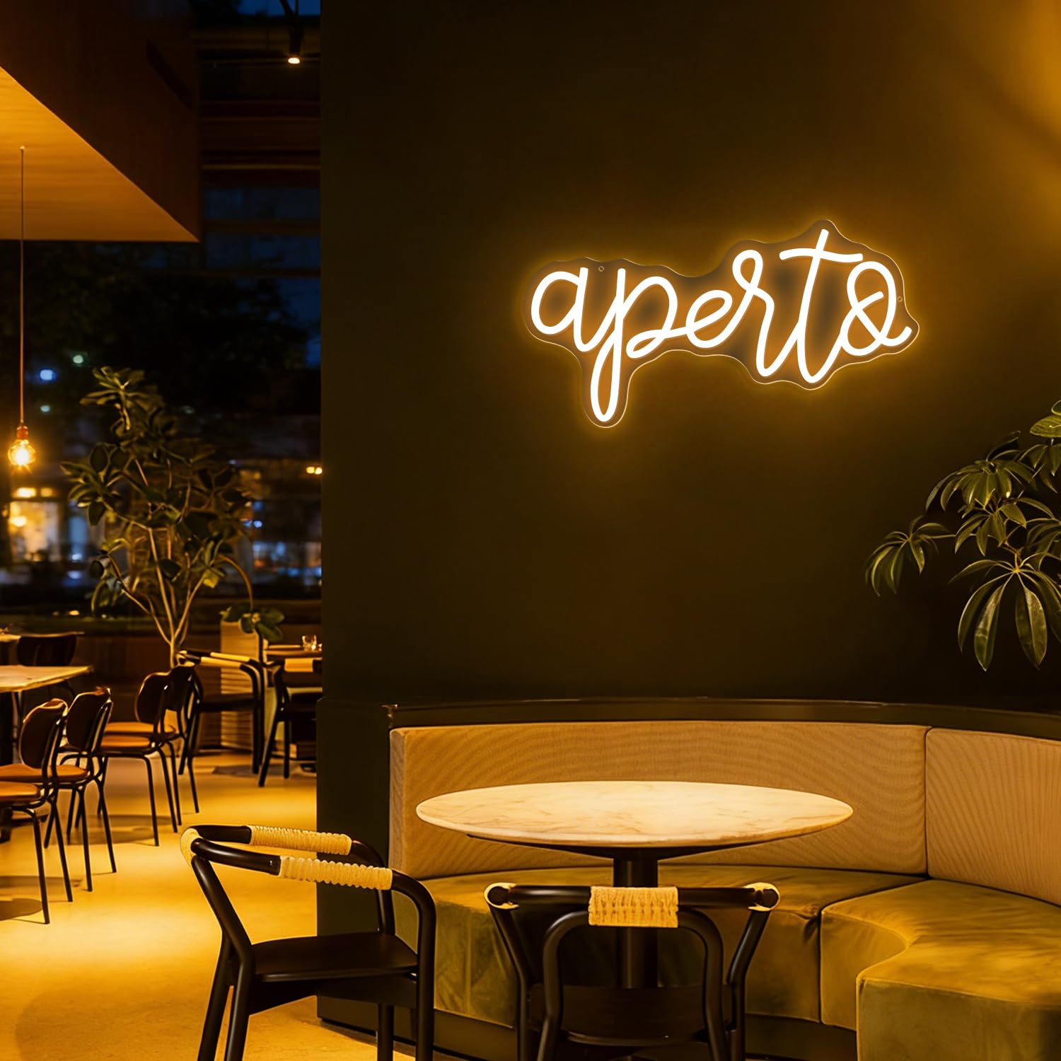 Insegna Luminosa Aperto,Insegna al neon Open per porta finestra, USB Insegna a LED aperta dimmerabile per negozi, luce al neon per bar, ristorante, supermercato, bar, hotel, Salone