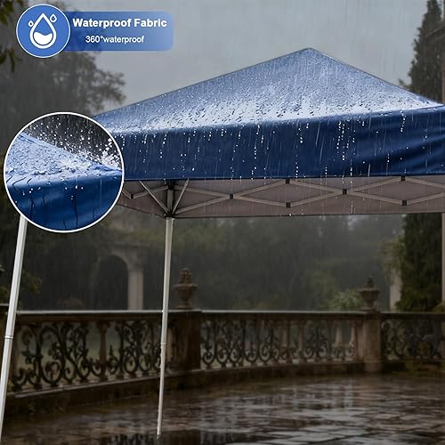 Miniatura 3 de Tienda de campaña para exteriores de 10 x 10 pies, patas inclinadas instantáneas con bolsa de transporte, refugio de glorieta portátil para camping,