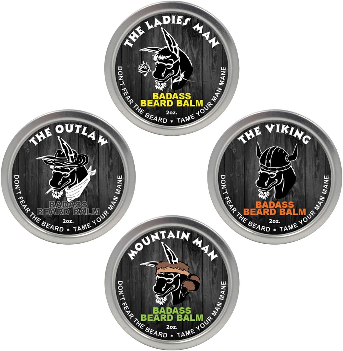 Badass Beard Care's Badass Beard Balm/Wax 4 Pack