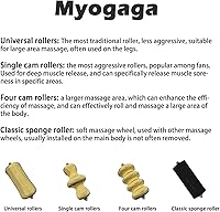 Vista 5 de Rodillo de antebrazo para aliviar el codo de tenis y aliviar el dolor con tres rodillos de masaje reemplazables para masajeador de tejidos y brazos