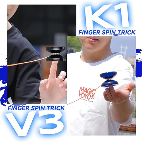 Miniatura 6 de MAGICYOYO Yoyos responsivos para niños principiantes, paquete de 2 Pro Yoyo, Yo Yo V3 de metal de doble función, yoyos de plástico K1 Plus con 12