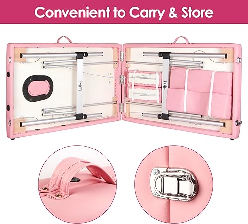 Miniatura 3 de Masajeo Cama de pestañas para extensiones de pestañas, portátil, mesa de masaje con almohada de pestañas, esteticista, cama, mesa de salón, mesa de