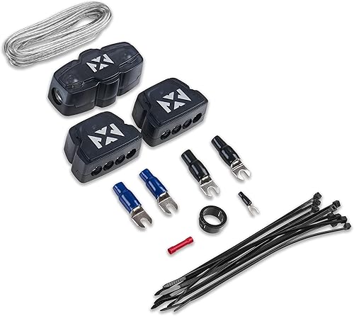 Vista 4 de NVX Kit de cableado de amplificador dual 1/0 calibre 1/0 AWG 100% OFC sin cable RCA - XAPK1D