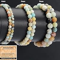 Vista 127 de MASSIVE BEADS Pulsera elástica de yoga hecha a mano con piedra natural, cristal curativo, energía, regalos para adultos unisex de 0.157 in, 0.236