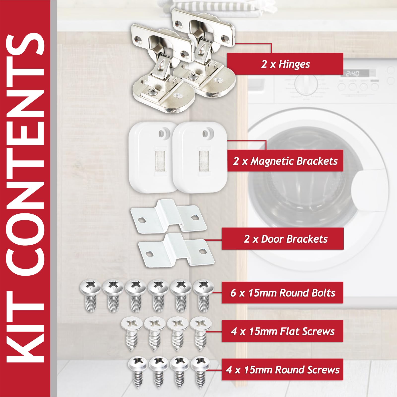 Magnetic Door Washing Machine Decor Integrated Door Hinge For - Foto 5