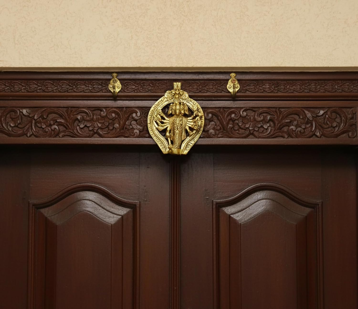 Gold eSplanade Brass Panchmukhi Hanuman Wall Hanging Anjaneya Pavan Putra Bajrangbali Maruti Idol Murti Moorti Statue - 6 Inches