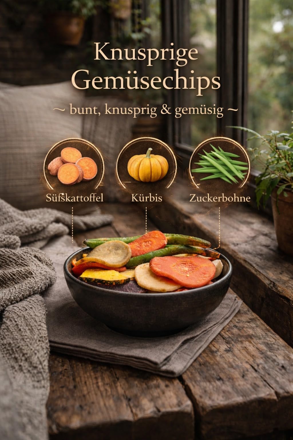 1 x 1.4kg Gemüsechips bunte Gemüsemischung aus Süßkartoffel Kürbis Karotte Taro Bohne fettarm vegetarisch vegan glutenfrei laktosefrei Premium Qualität