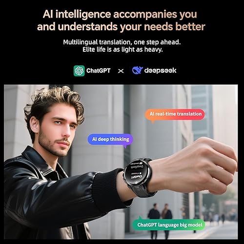 Miniatura 5 de LOKMAT Appllp 4 Pro Smartwatch, pantalla AMOLED de 1.75 pulgadas, negro, compatible con 4G5G, cámara giratoria de 190, resolución HD 466x466, WiFi